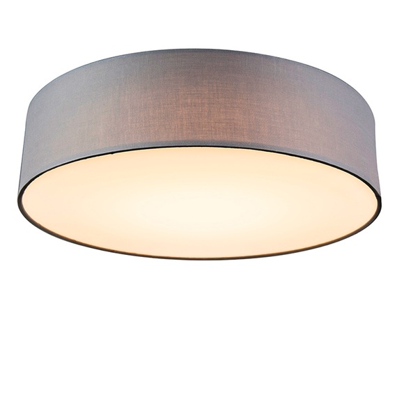 Deckenleuchte grau 40 cm inkl. LED - Trommel LED