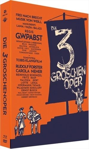 Die 3-Groschen-Oper, 1 Blu-ray + 1 DVD (Mediabook, restaurierte Fassung)