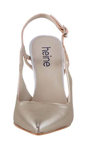 Slingpumps im Metallic-Look