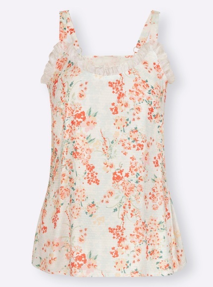 Druck-Top in zartmint-apricot-bedruckt von Linea Tesini