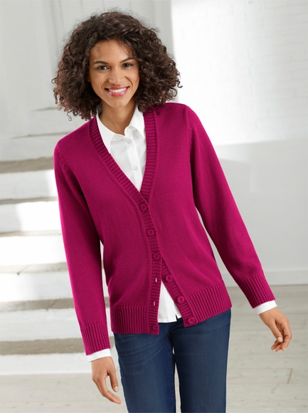 Casual Looks Strickjacke in »fully fashioned«-Verarbeitung