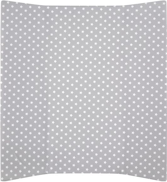Alvi Wickelauflage 2stg. Keil Folie Stars silber 68 x 60 cm - grau