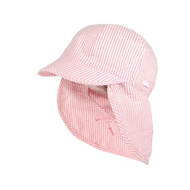 maximo Schirmmütze STREIFEN mit Nackenschutz in rosa/weiß in Gr. 47