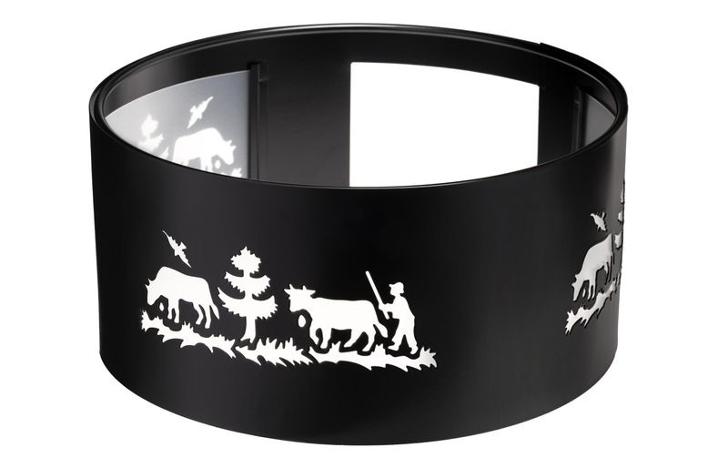 Heidi Cheese Line XL Alpes Rechaud-Windschutz - Fonduezubehör (Schwarz/Weiss)