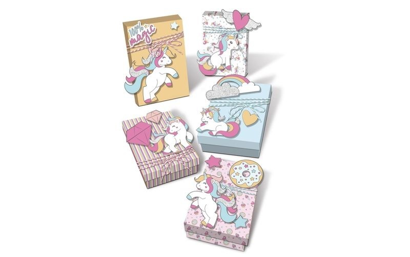 URSUS® Geschenkboxen-Set EINHORN 5-teilig