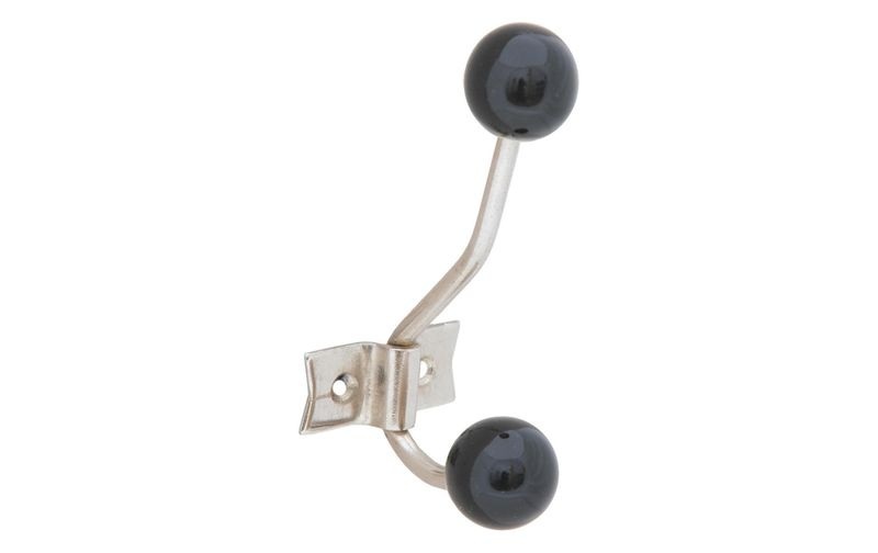 Tranquillo - Wandhaken 2-fach, Retro, Schwarz