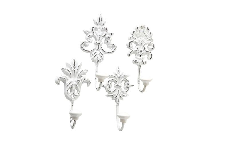 Boltze - Wandhaken Vintage Weiss, 4 Stück