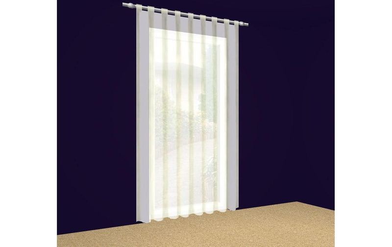 Stotz - Decor AG Tagvorhang mit Schlaufe Nina Offwithe 140 x 245 cm