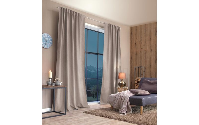 Stotz - Decor AG Nachtvorhang mit Faltenband Samedan 135 x 145 cm