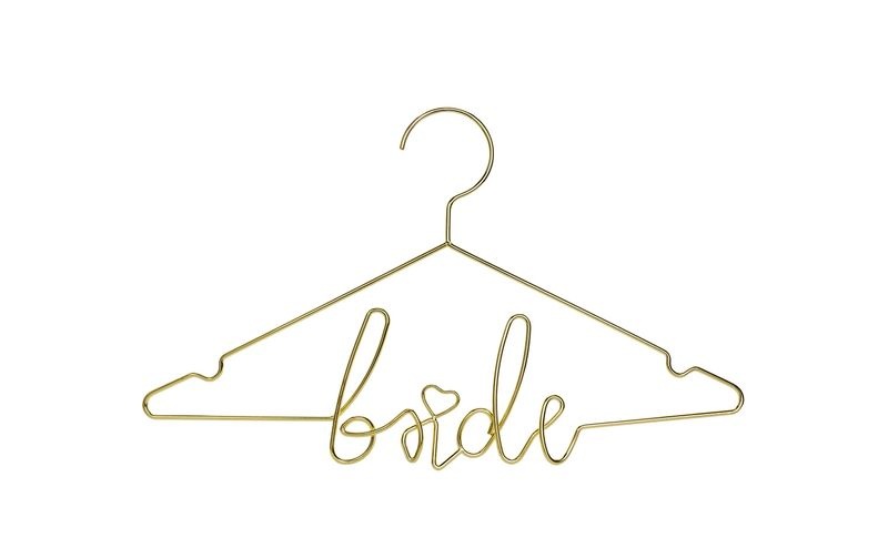 Partydeco Partyaccessoire Kleiderbügel Bride 45 x 27 cm, Gold