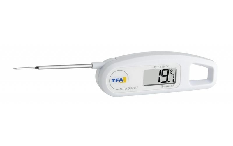 TFA 30.1047 Küchen-Thermometer Abschaltautomatik gemäß HACCP und EN 13485, Strahlwassergeschützt IP65 Soßen, Pastöse