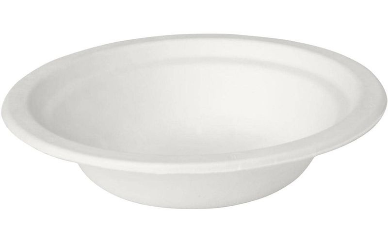 BioPak Einwegteller 18 cm, 50 Stück, Weiss