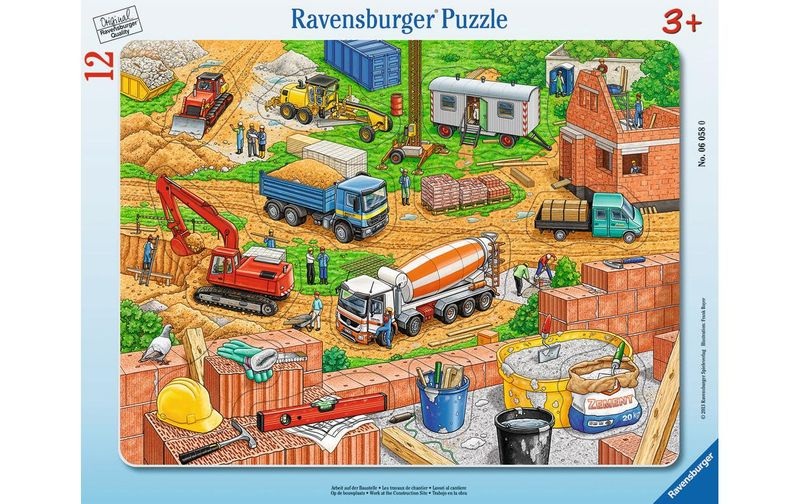 RAVENSBURGER Puzzle 12 Teile Arbeit auf der Baustelle