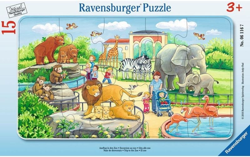 RAVENSBURGER Puzzle Ausflug in den Zoo 15-tlg.