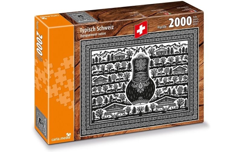 Typisch Schweiz Scherenschnitt - Puzzle 2000-teilig