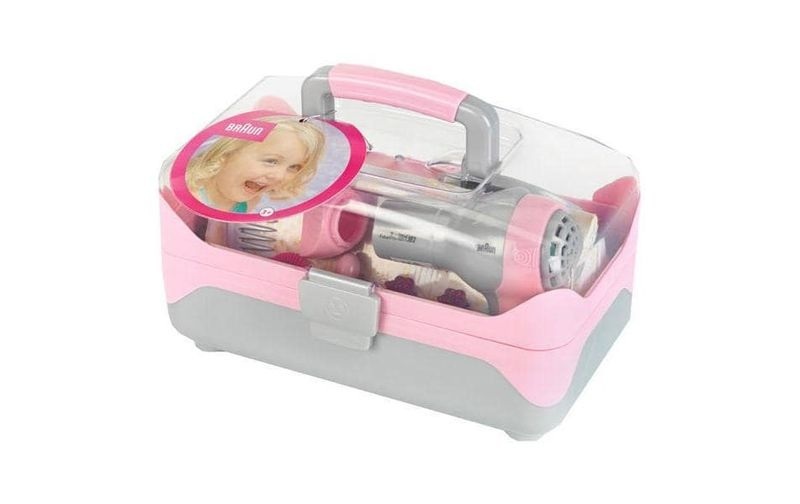 Schönheitskoffer mit Braun Haartrockner, Kinderhaushaltsgerät