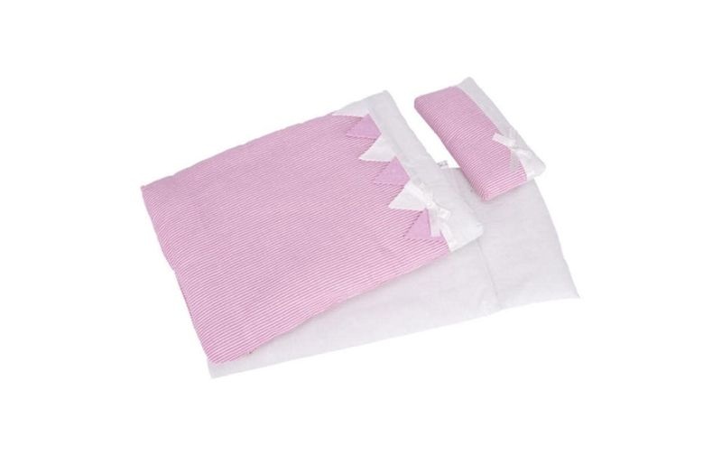 Goki Puppenm?bel Bettzeug Rosa gestreift
