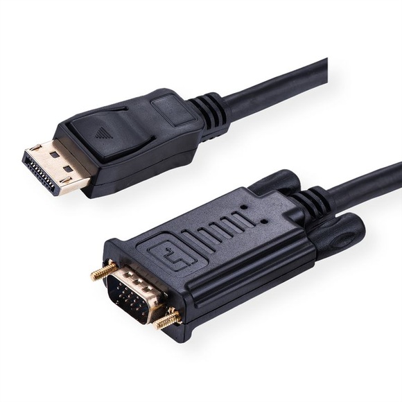 ROLINE Kabel DisplayPort-VGA, DP ST - VGA ST, schwarz, 3 m