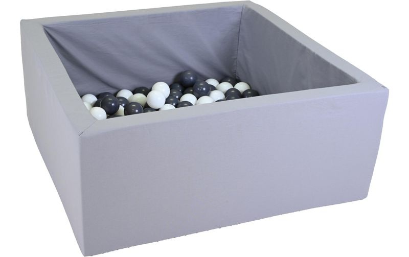 knorr® toys Bällebad soft eckig grey 100 Bälle