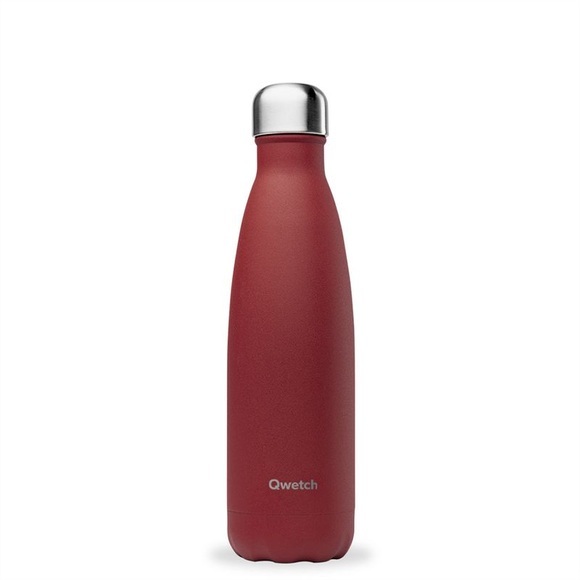 Qwetch Granite Isolierflasche / Thermosflasche dunkelrot
