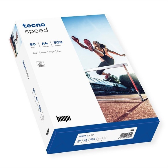 Inapa Tecno Speed 2100011521 Universal Druckerpapier Kopierpapier DIN A4 80 g/m² 500 Blatt Weiß