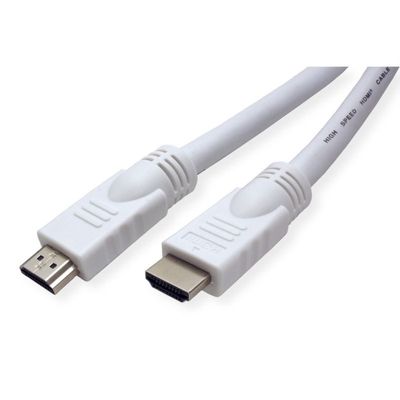 Value HDMI Anschlusskabel HDMI-A Stecker 20.00 m Weiß 11.99.5720 Geschirmt HDMI-Kabel