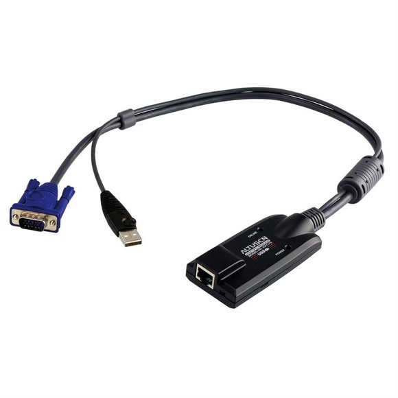 KVM Adapter [1x VGA-Stecker, USB 2.0 Stecker A - 1x RJ45-Buchse] Schwarz ATEN