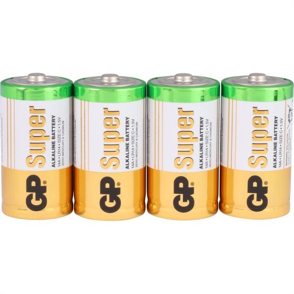 GP Super-Alkaline Batterie Baby C, 4er Pack