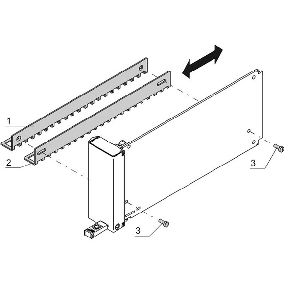 SCHROFF Luftleitblech für AdvancedMC-Filler-Module - LUFTLEITBL.BLINDMODUL HH 10