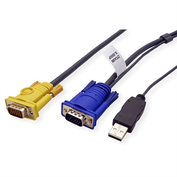 KVM Anschlusskabel [1x VGA-Stecker, USB 1.1 Stecker A - 1x SPHD-18-Stecker] 3 m Schwarz ATEN