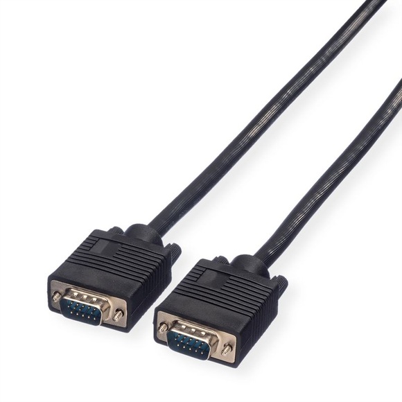 Roline VGA Anschlusskabel VGA 15pol. Stecker 20.00 m Schwarz 11.04.5220 doppelt geschirmt, schraubbar VGA-Kabel