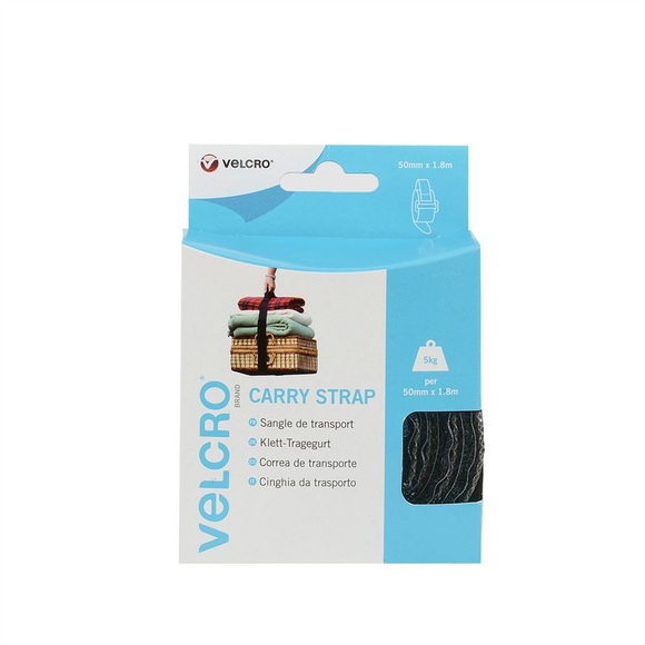 VELCRO® VEL-EC60326 Klettband mit Gurt Haft- und Flauschteil (L x B) 1800 mm x 50 mm Schwarz 1 St.