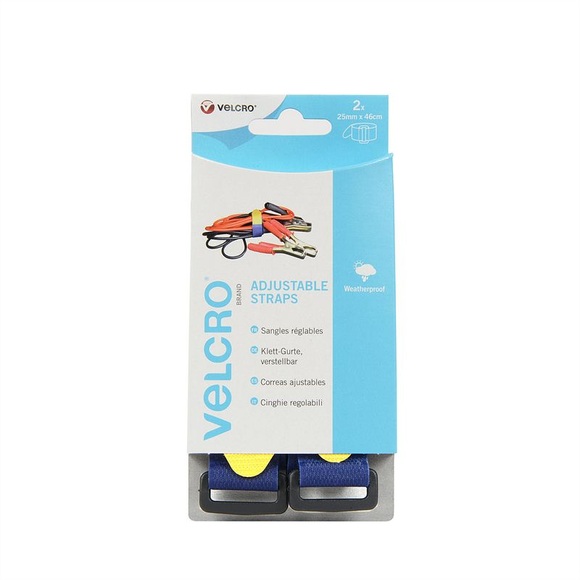 VELCRO® VEL-EC60328 Klettband mit Gurt Haft- und Flauschteil (L x B) 460 mm x 25 mm Blau 2 St.