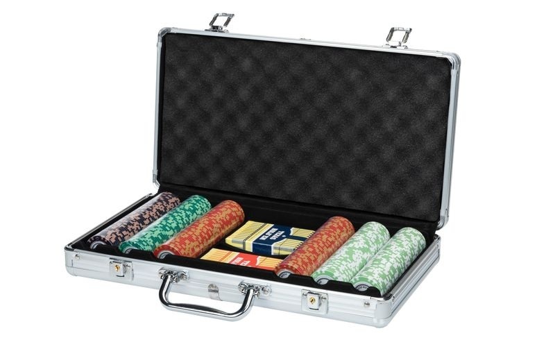 FTM Pokerkoffer 300 Chips - Clay-Chips