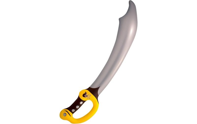 FOLAT Aufblasbares Piratenschwert - 73 cm, silber/gelb