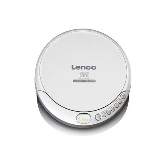 Lenco CD-201 Tragbarer CD-Player CD, CD-R, CD-RW, MP3 Akku-Ladefunktion Silber