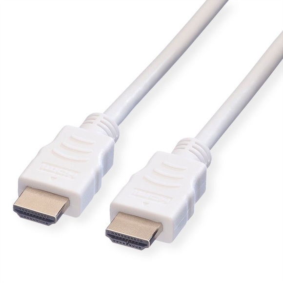 Value HDMI Anschlusskabel HDMI-A Stecker 1.50 m Weiß 11.99.5704 Geschirmt HDMI-Kabel