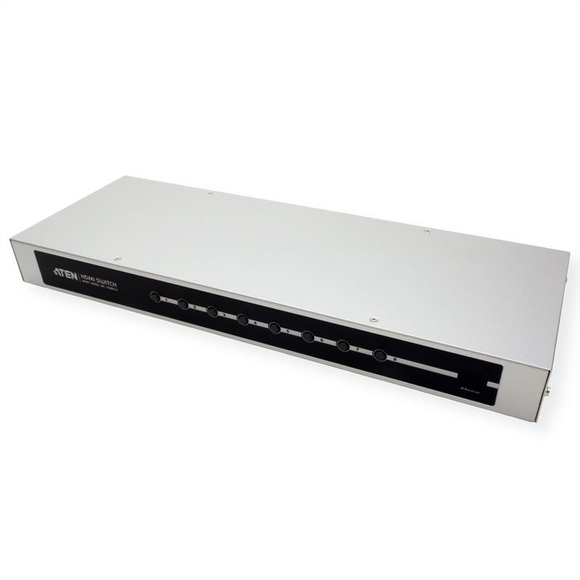 ATEN VS0801H-AT-G 8 Port HDMI-Switch über PC steuerbar, mit Fernbedienung 1920 x 1080 Pixel