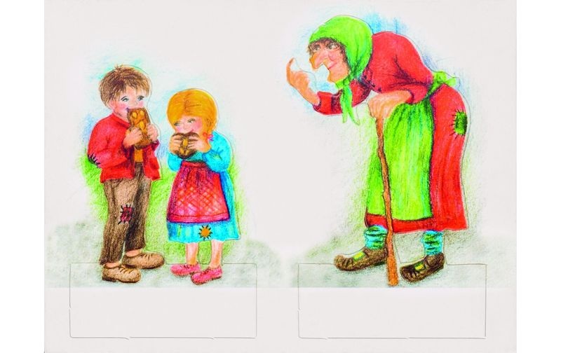 Heyda Deko-Bastelset Knusperhaus weisser Karton, A4