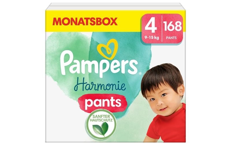 Pampers Harmonie Pants Gr. 4, 9-15 kg, Monatsbox (1x168 Windeln)