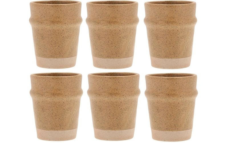 Villa Collection Kaffeebecher Evig 350 ml, 6 Stück, Braun