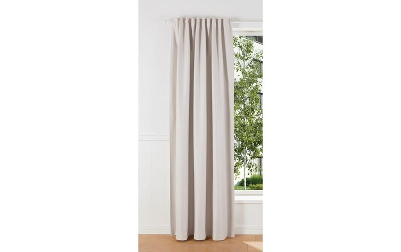 Stotz Decor AG Nachtvorhang mit Faltenband Pinna 245 x 140 cm, Crème