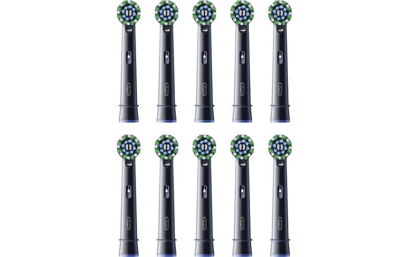 Oral-B Zahnbürstenkopf CrossAction 10 Stück, Schwarz