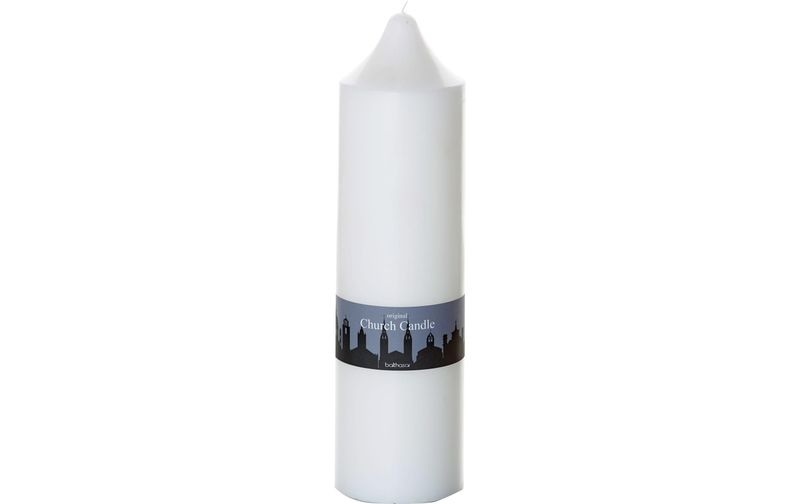 CHURCH CANDLE WEISS 10X38CM