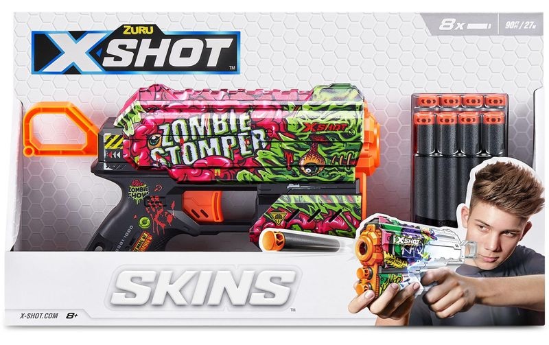 X-Shot X-Shot Skins Flux Zombie Stomper mit 8 Darts