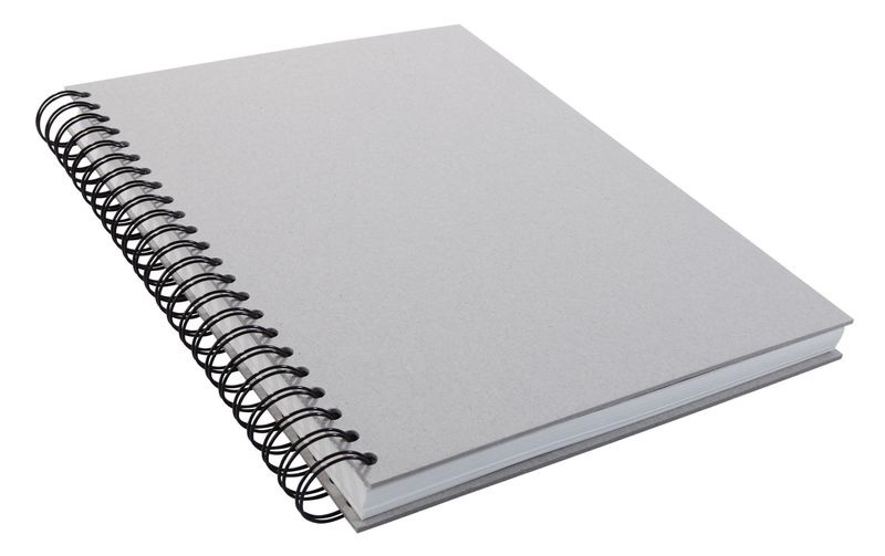 Sigel Notizbuch A4, Uni, Grau, Bindungsart