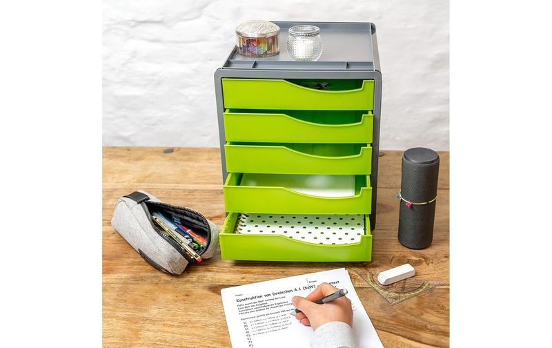 Bürobox anthrazit & grün
