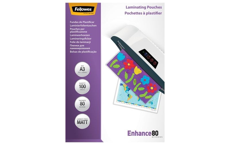 Fellowes Laminating Pouches A3 100Pcs - Laminating Pouches (Weiss)