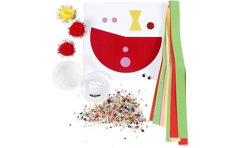 Creativ Company - Bastelset Mini-WC-Papier-Rollen-Clown 7-teilig
