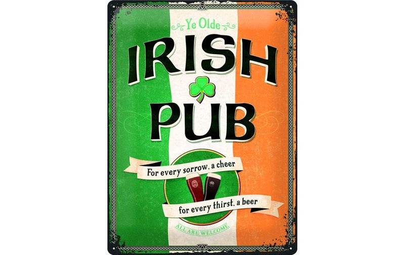 Irish Pub Blechschild Mehrfarbig